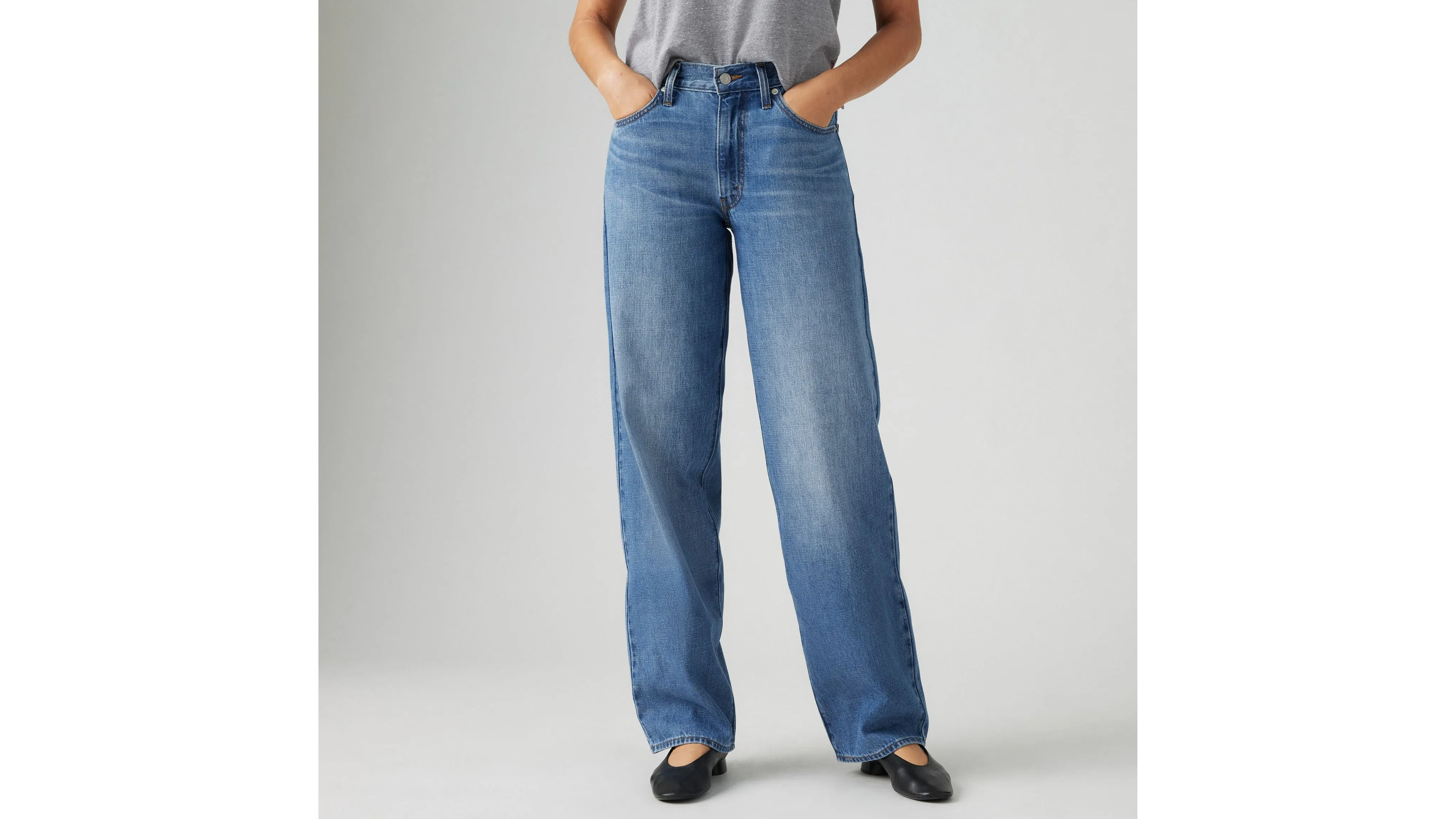 Levis | Baggy Dad Jeans Aus Leinen  Denim | 0057 usedwashed
