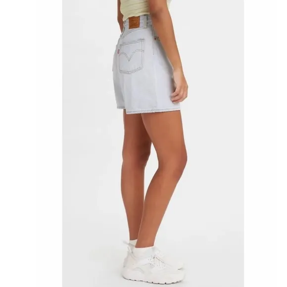 Levi's Friendly Reminder Pleated Ribcage Denim Shorts Size 30