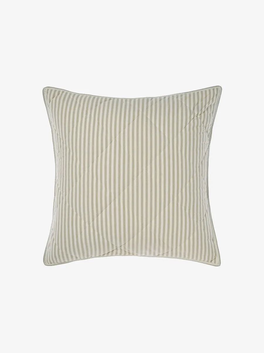 LINEN HOUSE CLASSIC STRIPE QUILT COVER SET - PEBBLE