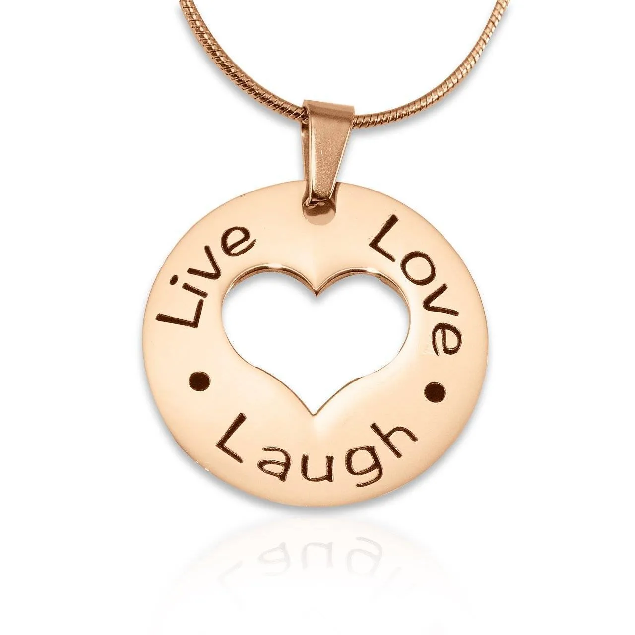 Live Laugh Love Cut Out Necklace