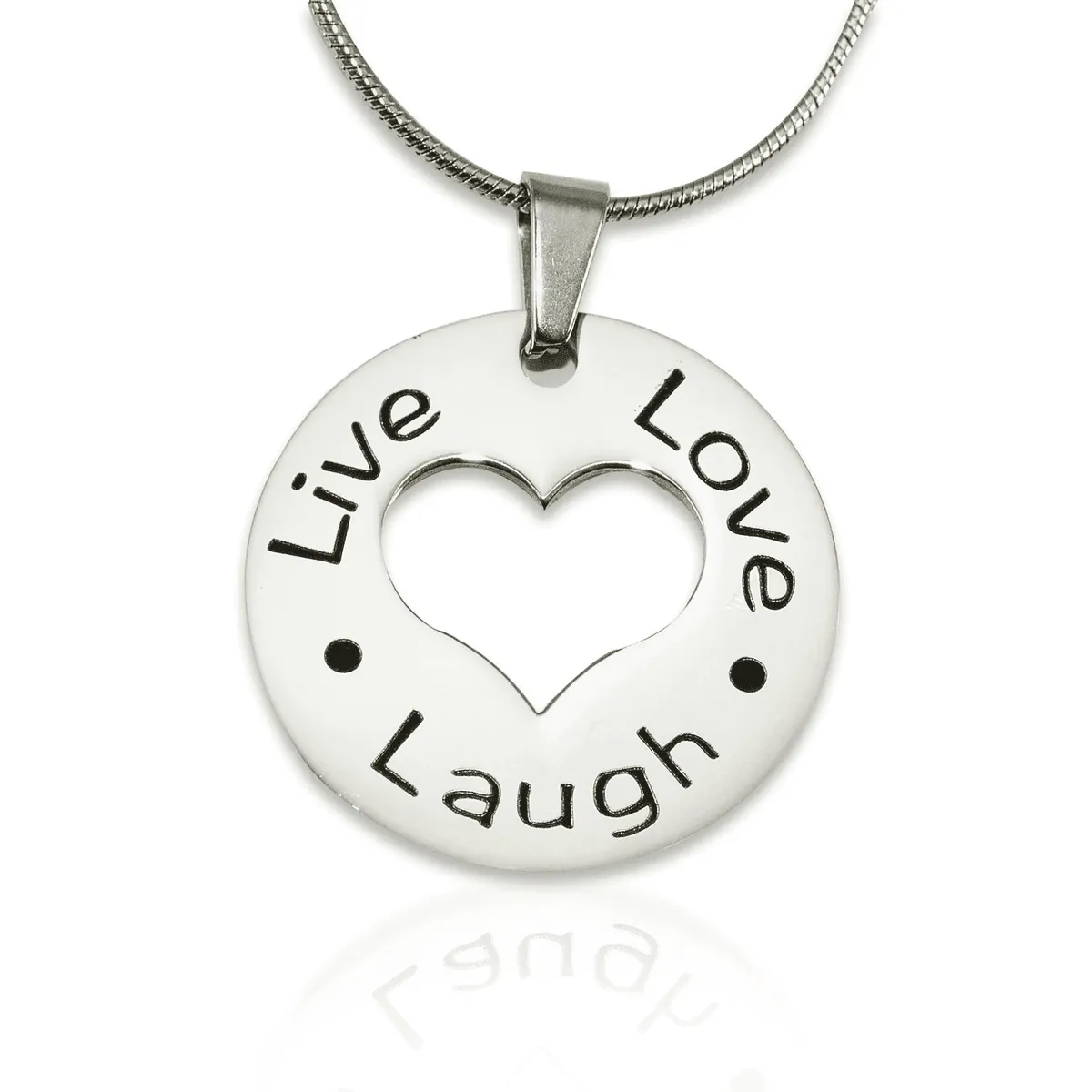 Live Laugh Love Cut Out Necklace