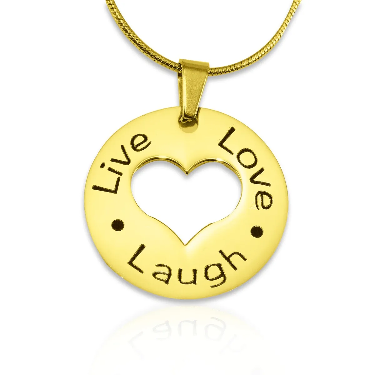 Live Laugh Love Cut Out Necklace