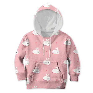 Lovely White Rabbit Custom Cosplay Kid Hoodie
