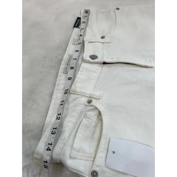 Lucky Brand Size 4/27 Mid Rise Sweet Crop White Jeans MSRP $80 NWT w/ defect