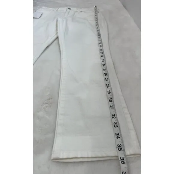 Lucky Brand Size 4/27 Mid Rise Sweet Crop White Jeans MSRP $80 NWT w/ defect