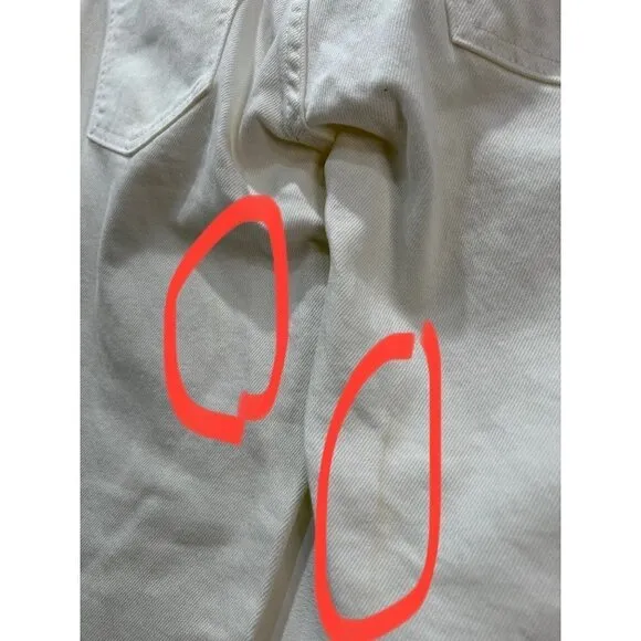 Lucky Brand Size 4/27 Mid Rise Sweet Crop White Jeans MSRP $80 NWT w/ defect