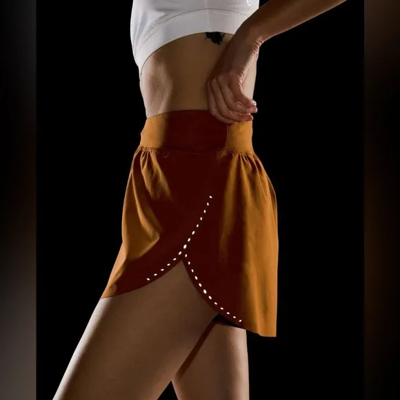 Lululemon Find Your Pace High-Rise Lined Short 3&quot;-Butternut Brown- Size 6