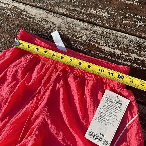 Lululemon License to Train High-Rise Short 4&quot; glazed pink size‎ 4 NWT