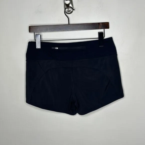 LULULEMON Run Times Short II *4&quot; Black Sz 6 {WW26}