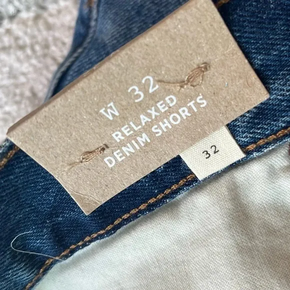 Madewell denim shorts relaxed fit button fly mid rise cut offs 16 new
