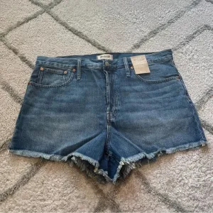 Madewell denim shorts relaxed fit button fly mid rise cut offs 16 new