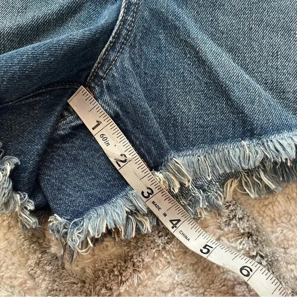 Madewell denim shorts relaxed fit button fly mid rise cut offs 16 new