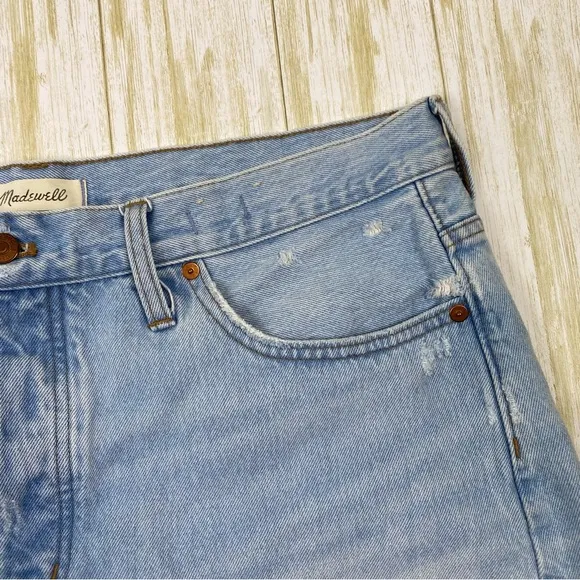 Madewell Light Wash Relaxed Denim Blue Jean Shorts