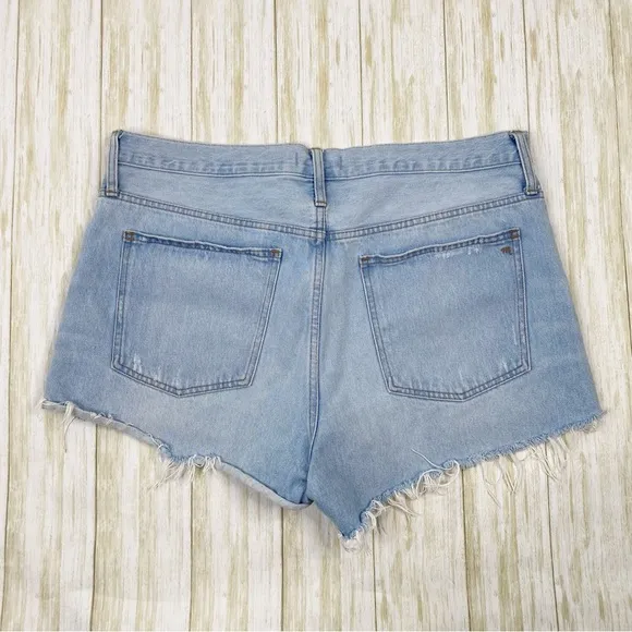 Madewell Light Wash Relaxed Denim Blue Jean Shorts
