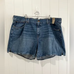 Madewell NWT Relaxed Mid-Length Denim Shorts Size 22W blue