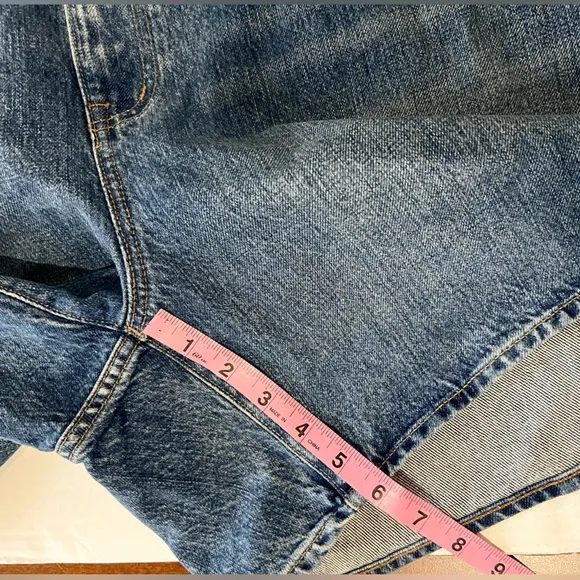 Madewell NWT Relaxed Mid-Length Denim Shorts Size 22W blue
