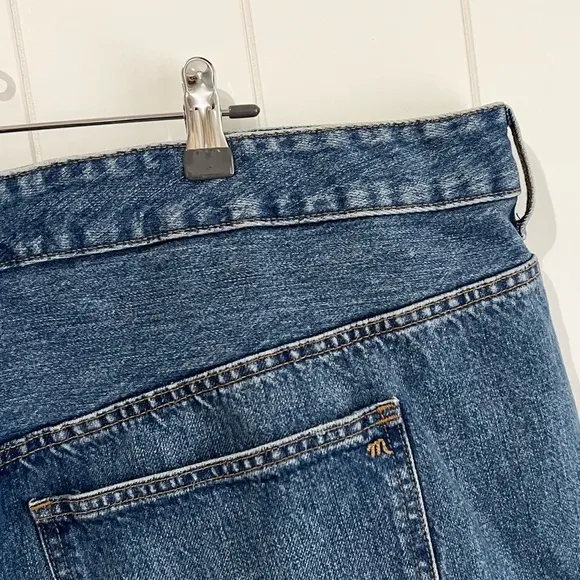 Madewell NWT Relaxed Mid-Length Denim Shorts Size 22W blue