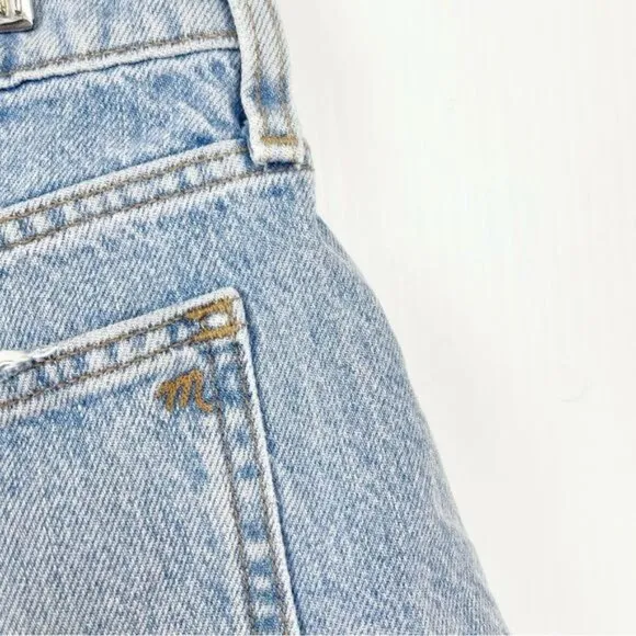Madewell Relaxed Denim Shorts in Madera Wash: Side-Slit Edition DM5531 size 29