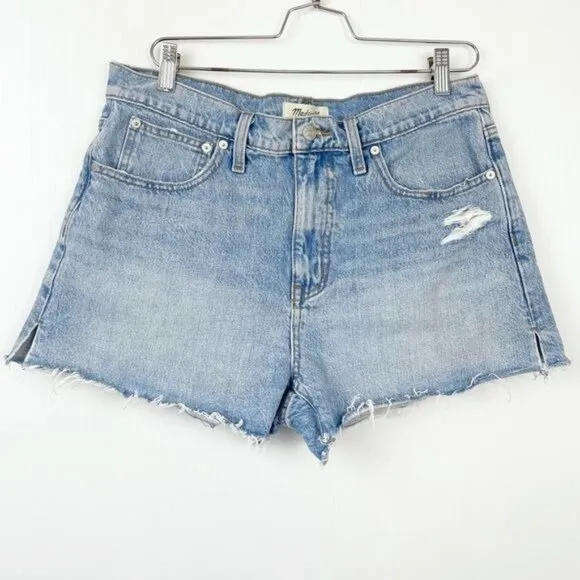 Madewell Relaxed Denim Shorts in Madera Wash: Side-Slit Edition DM5531 size 29