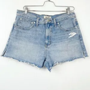 Madewell Relaxed Denim Shorts in Madera Wash: Side-Slit Edition DM5531 size 29