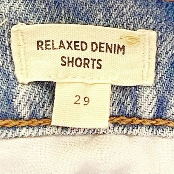 Madewell Relaxed Denim Shorts in Madera Wash: Side-Slit Edition DM5531 size 29