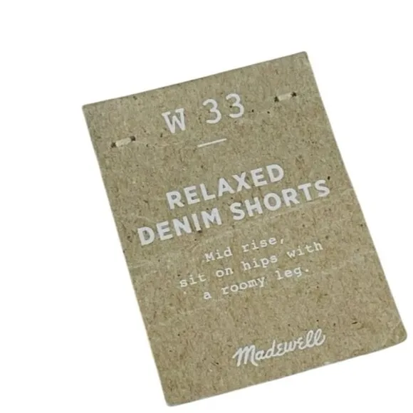 Madewell Relaxed Denim Shorts Tile White Size 33