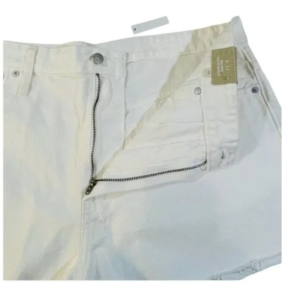 Madewell Relaxed Denim Shorts Tile White Size 33
