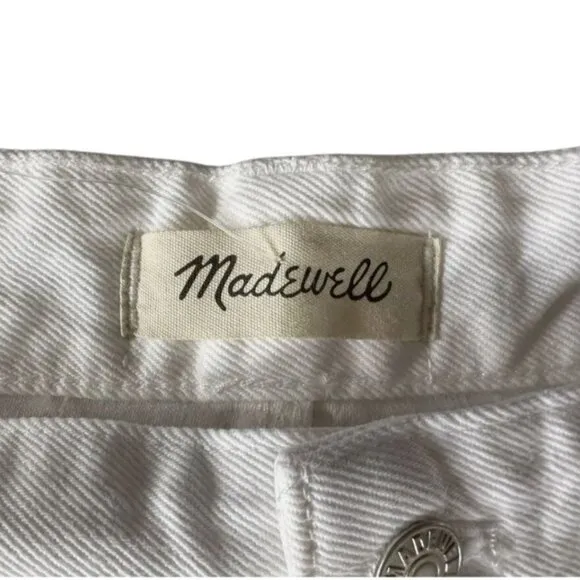 Madewell Relaxed Denim Shorts Tile White Size 33