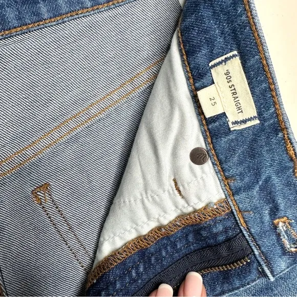 Madewell The '90s Straight Jean in Penwood Wash: BCRF Selvedge Edition SZ 25