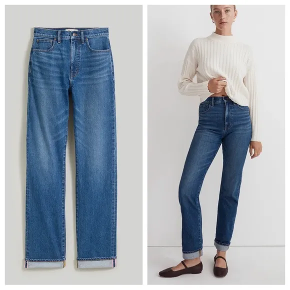 Madewell The '90s Straight Jean in Penwood Wash: BCRF Selvedge Edition SZ 25