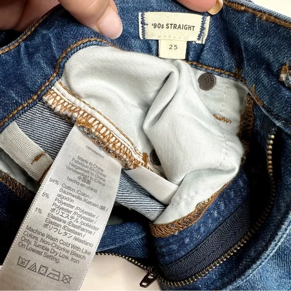 Madewell The '90s Straight Jean in Penwood Wash: BCRF Selvedge Edition SZ 25