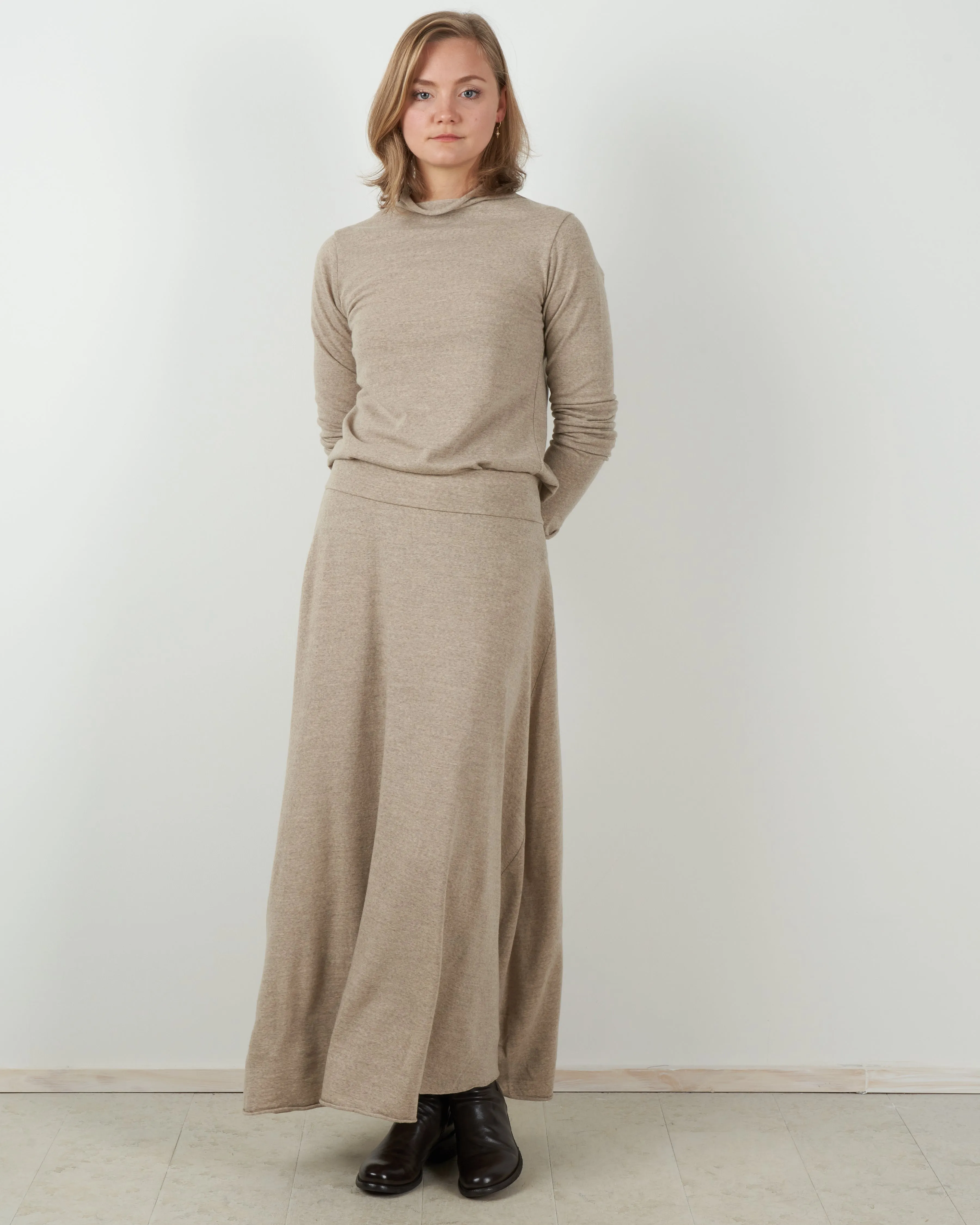 maglia vulcano charme rollneck top - nut