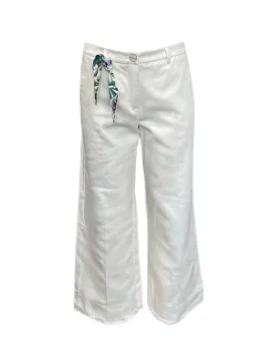 Marella By Max Mara Women's Ivory Sovrana Cotton Straight Pants Size 6 NWT
