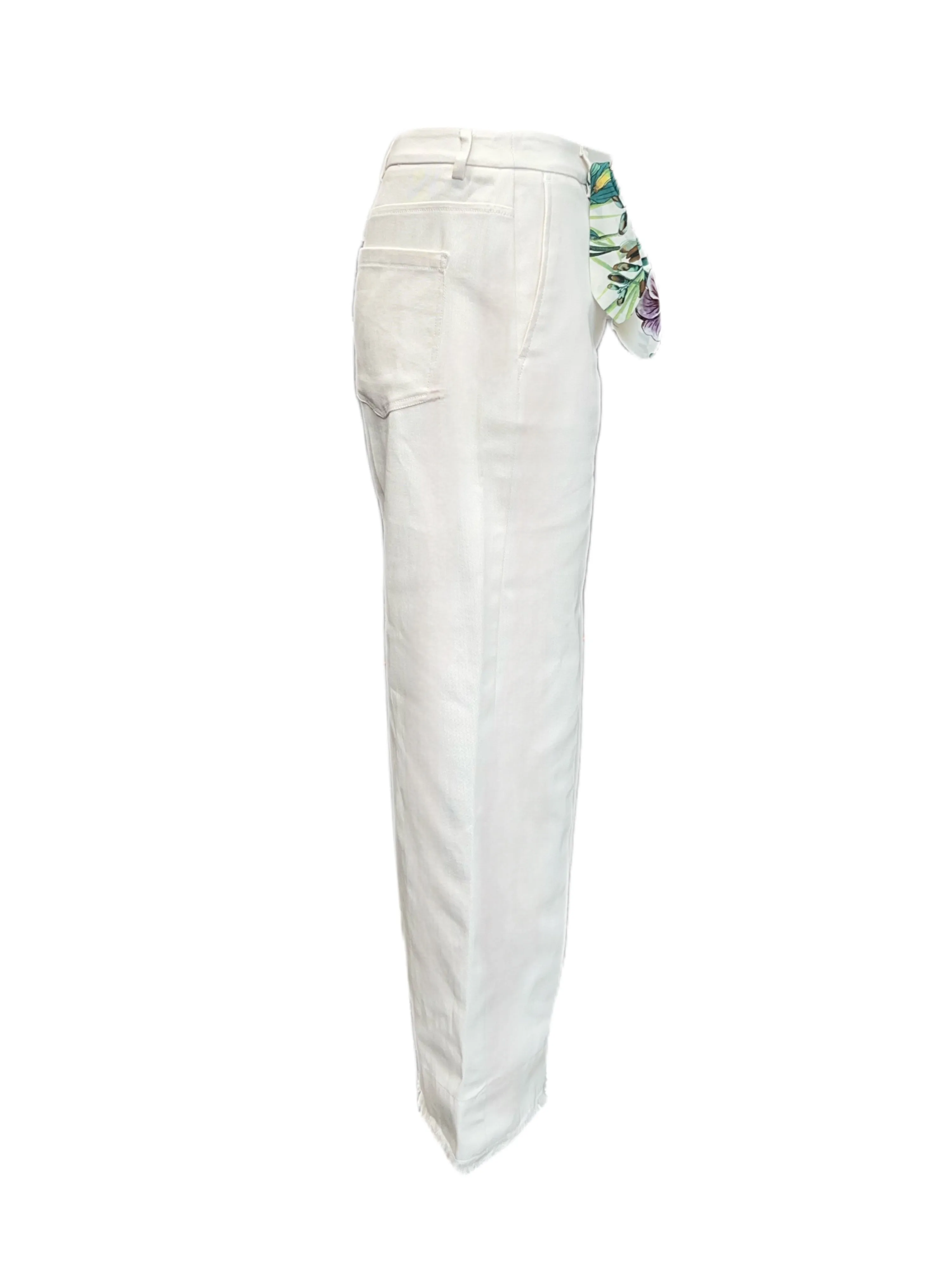 Marella By Max Mara Women's Ivory Sovrana Cotton Straight Pants Size 6 NWT
