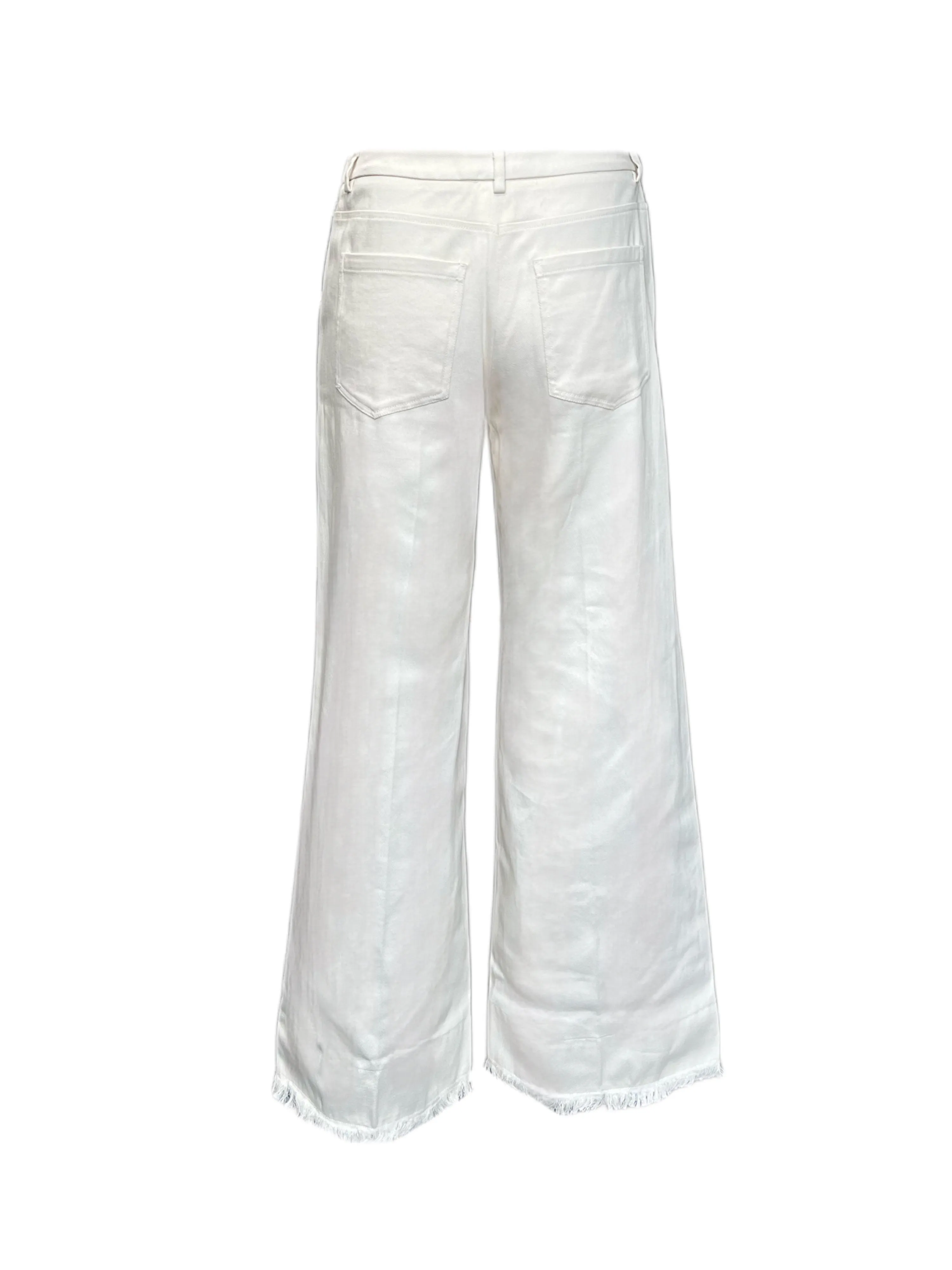 Marella By Max Mara Women's Ivory Sovrana Cotton Straight Pants Size 6 NWT