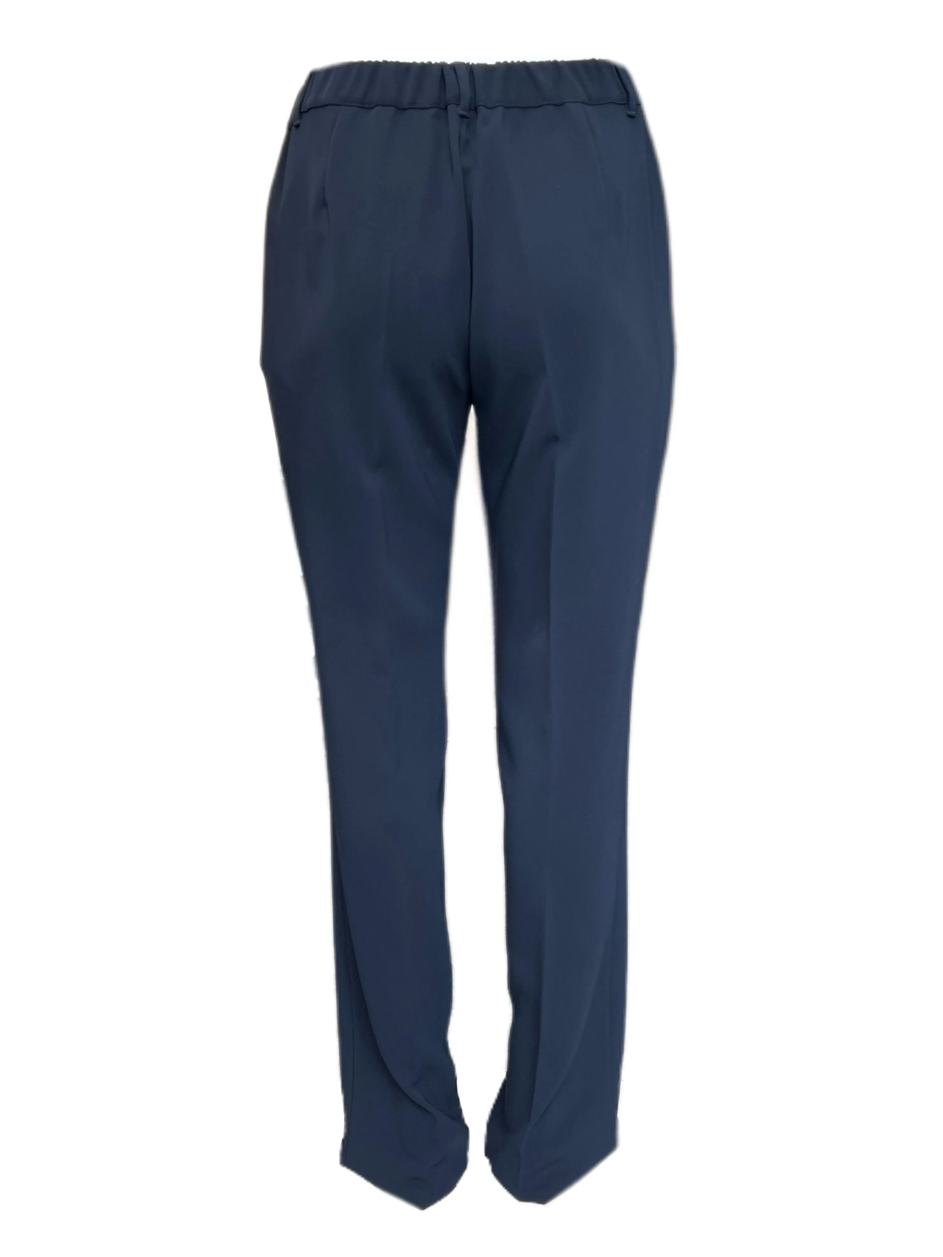 MARINA RINALDI Womens Dark Navy Rivolo Original Straight Pants $375 NWT