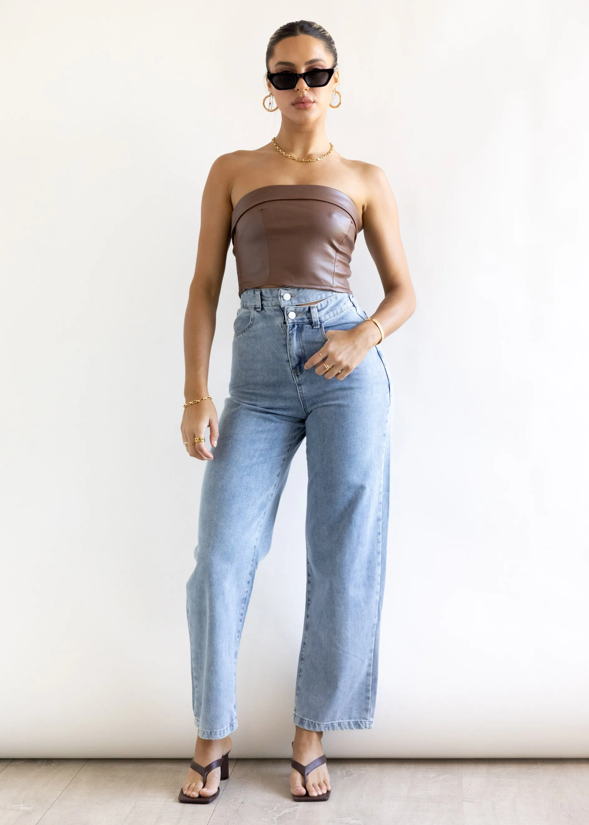 Masse Wide Leg Jeans - Denim Blue