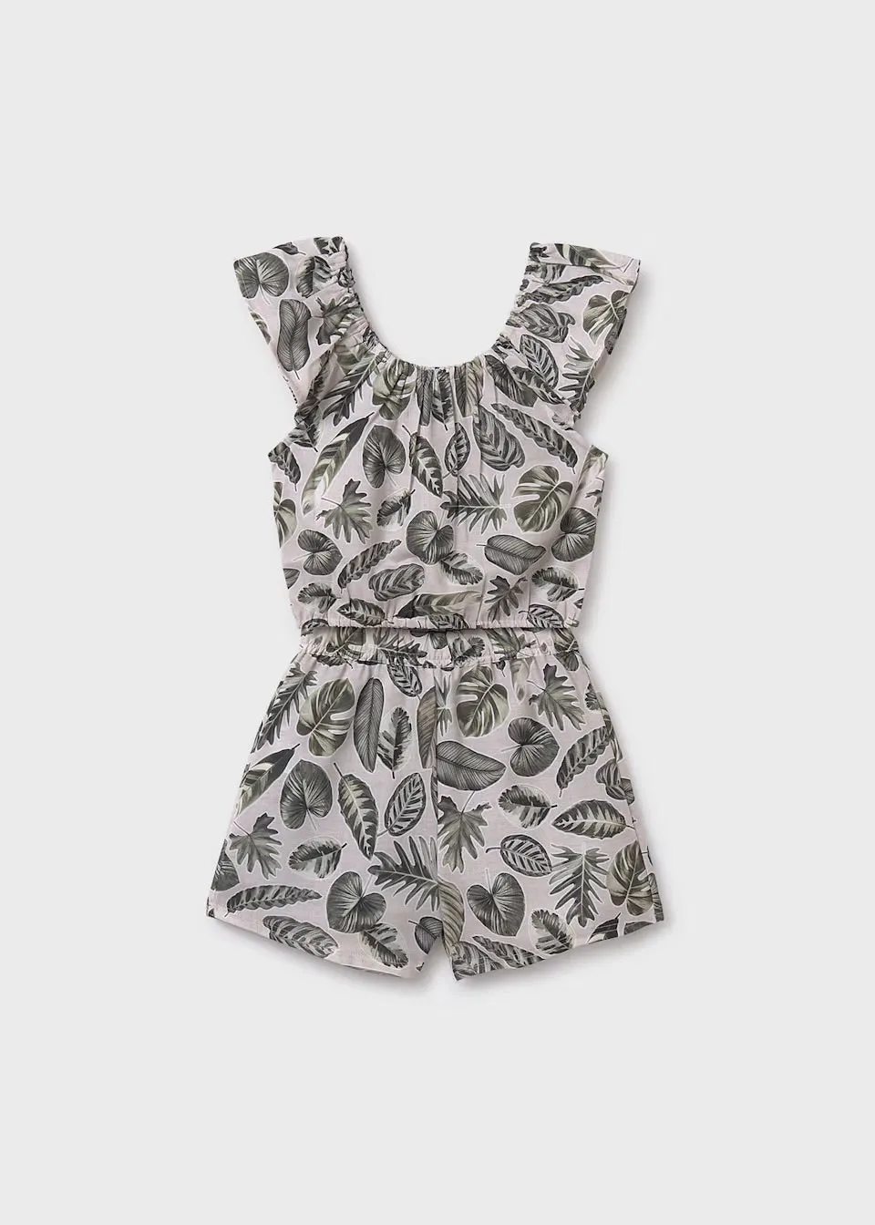 Mayoral Older Girls Printed Shorts Set 6220 Khaki