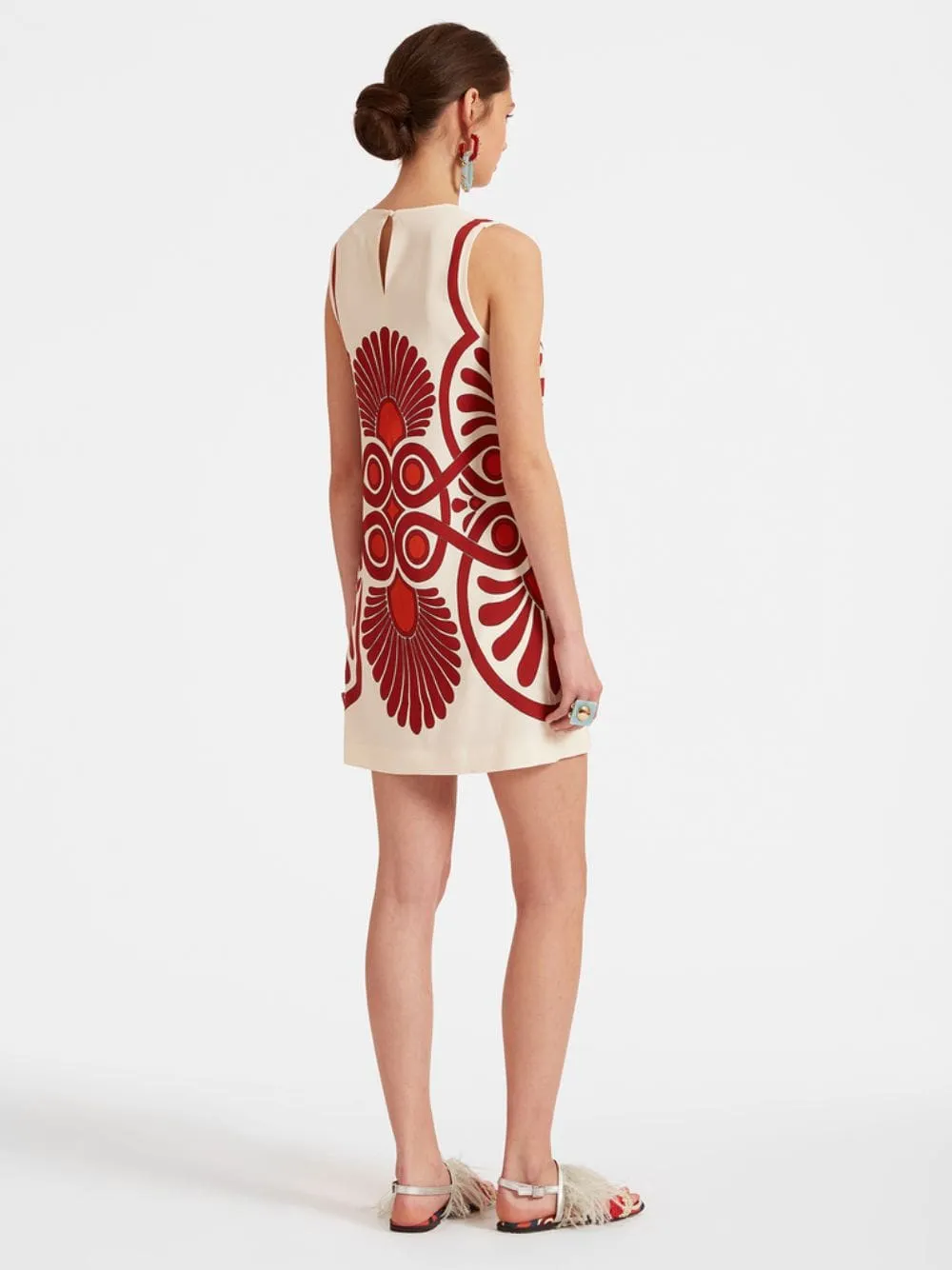 Medallion Placée Cream Stretch Tunic