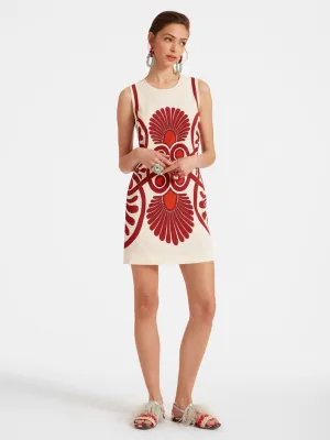 Medallion Placée Cream Stretch Tunic