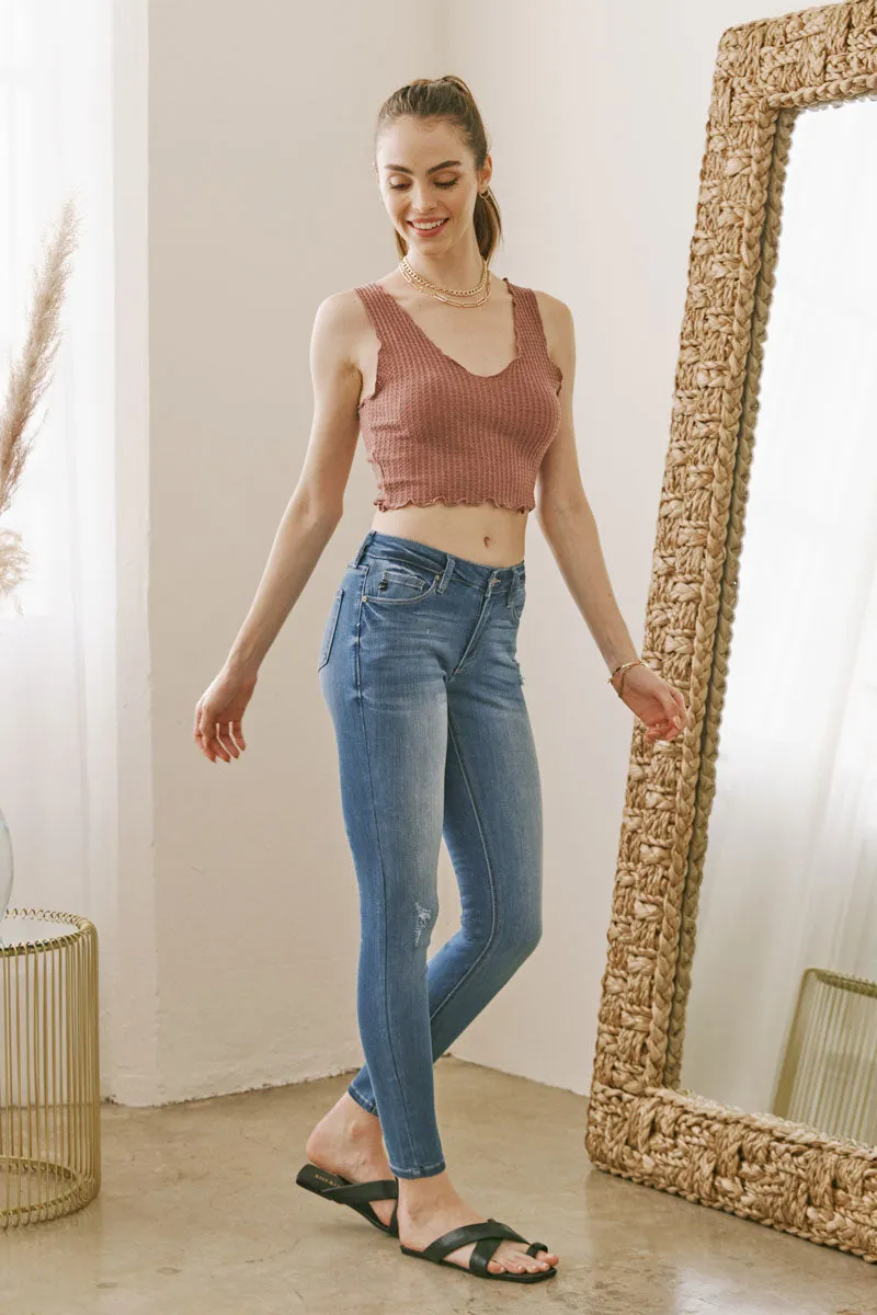 Mendy Mid Rise Super Skinny Jeans