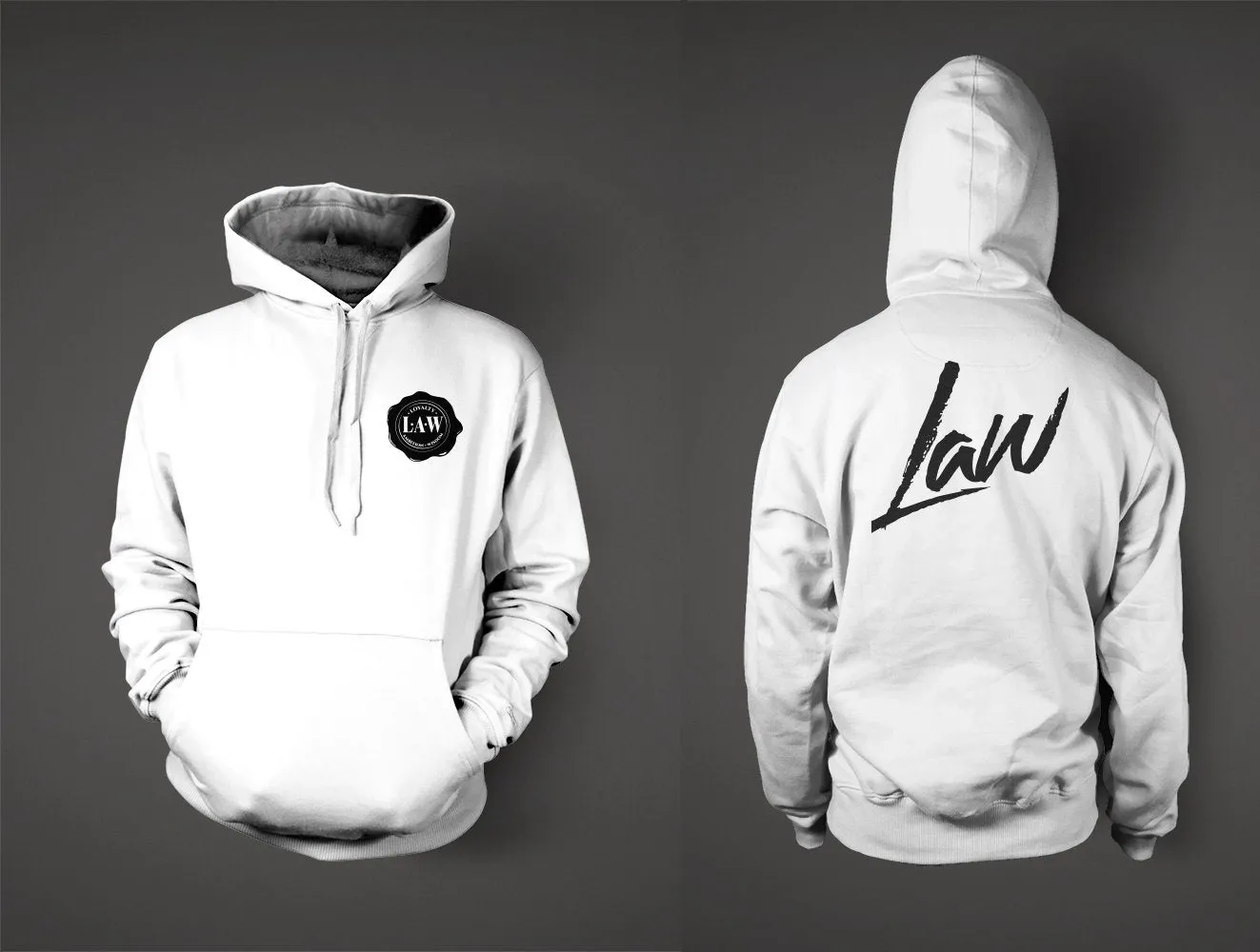 Men's L.A.W Hoodie (White/Black)