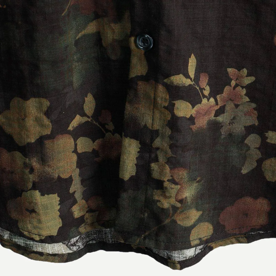 Men’s Retro Faded Floral Airy Shirt