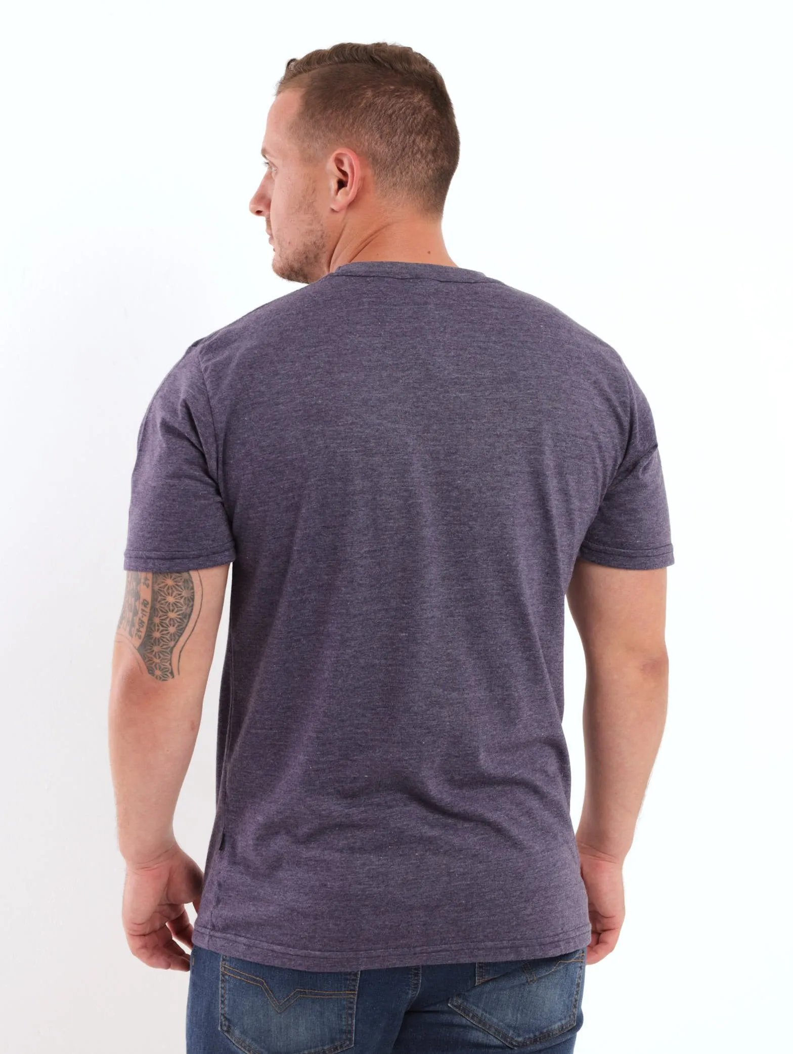 Men's Too Easy Script Tee - Navy Melange