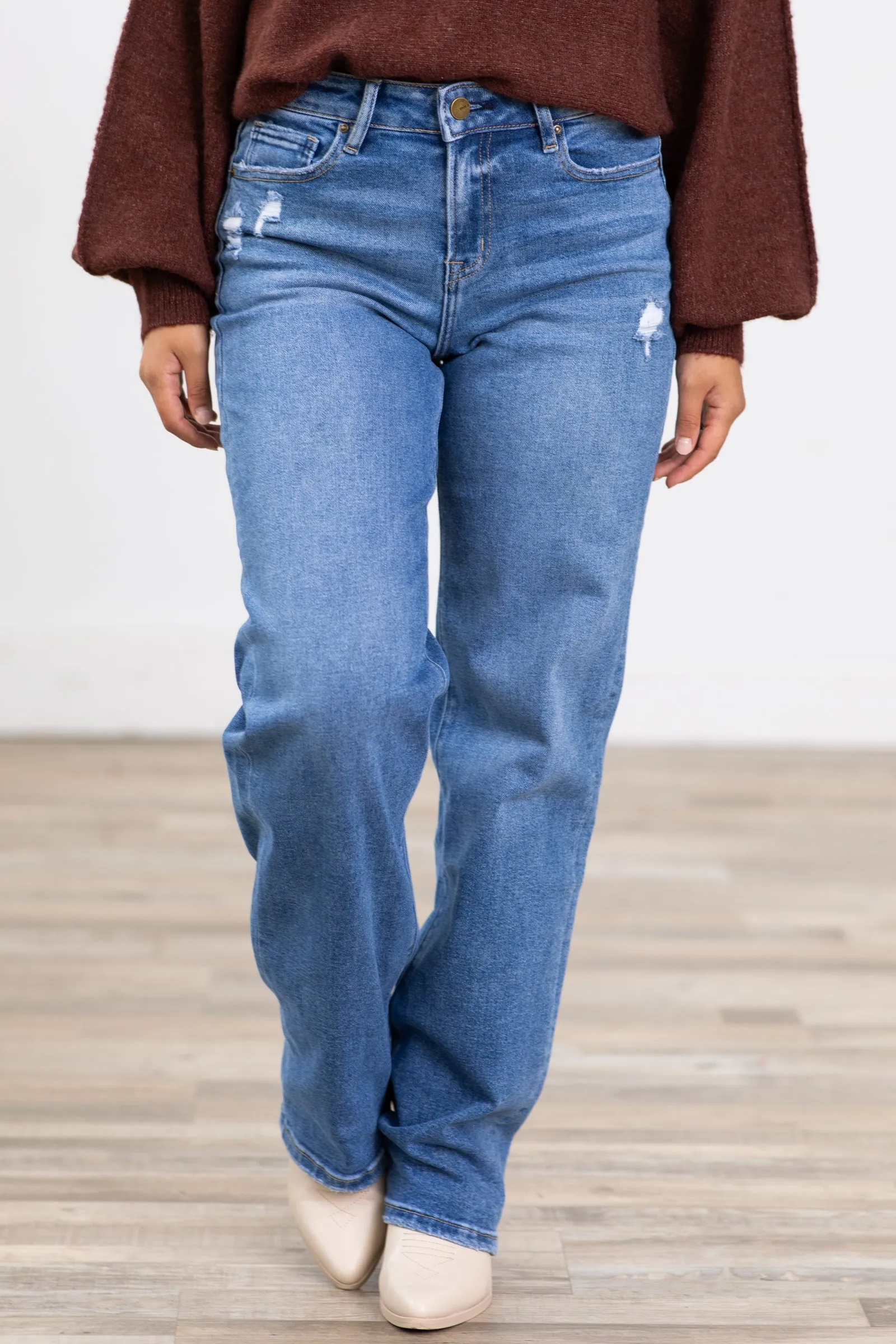 Mica High Rise Relaxed Straight Leg Jeans