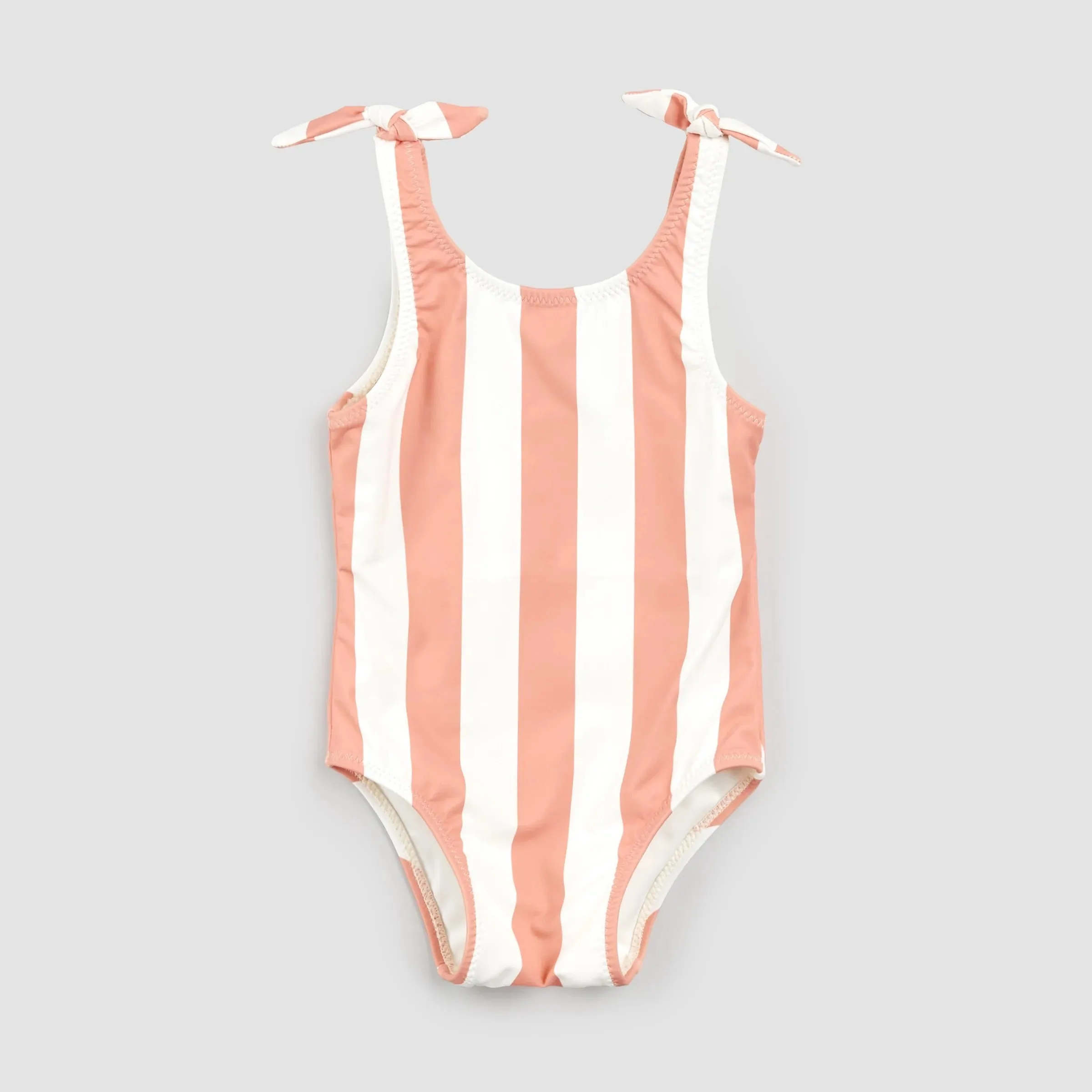 Miles The Label - Coral Striped Swimsuit