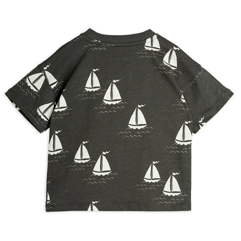 Mini Rodini - Sailing Boats T-shirt - grey