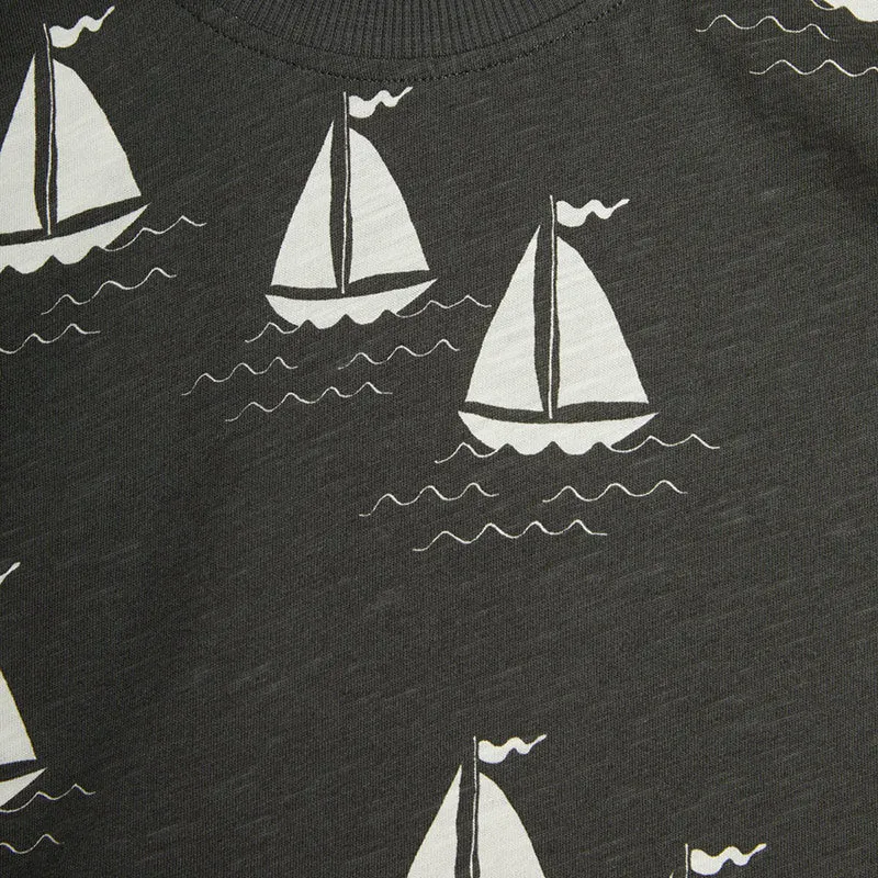 Mini Rodini - Sailing Boats T-shirt - grey