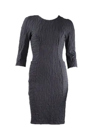 MIRANDA FITTED DRESS CHARCOIL
