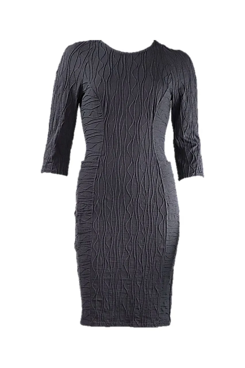MIRANDA FITTED DRESS CHARCOIL